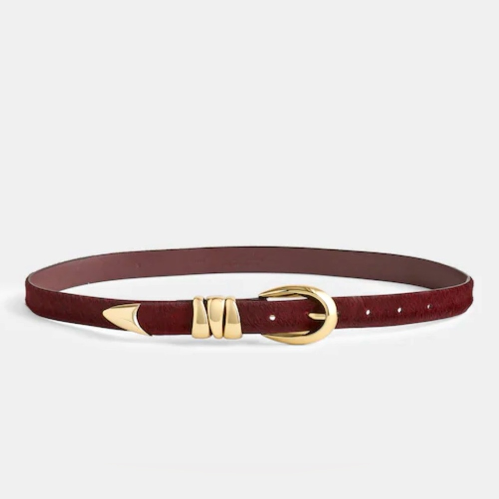 Madewell Triple Metal Keeper Belt in Haircalf